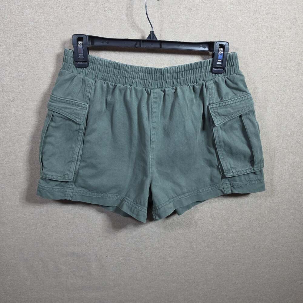 Forever 21 Y2K Casual Green Cargo Shorts Womens Size M Grunge Military Vibe
